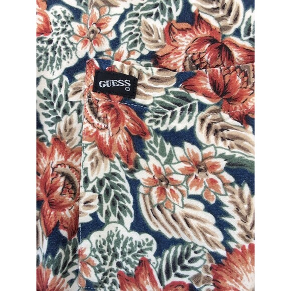 Vintage Guess Women's Shirt 3 (Fits M) Floral Button Down Collared Cottagecore - Picture 11 of 16